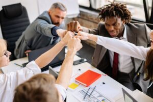 Team work makes the dream work. Growth team leadership in action.